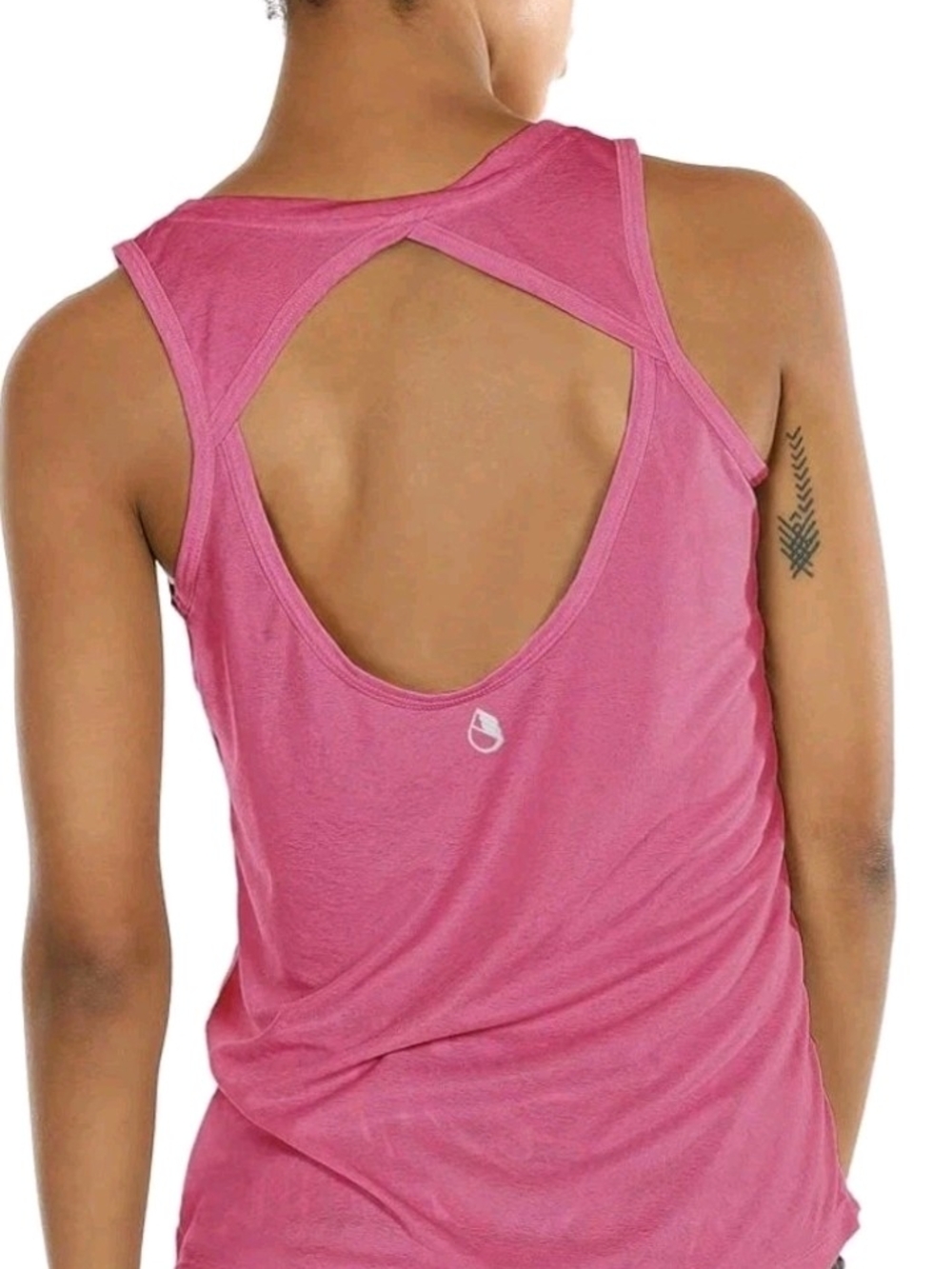 Women’s Open-Back Pink Tank Top — Sleeveless Active Style